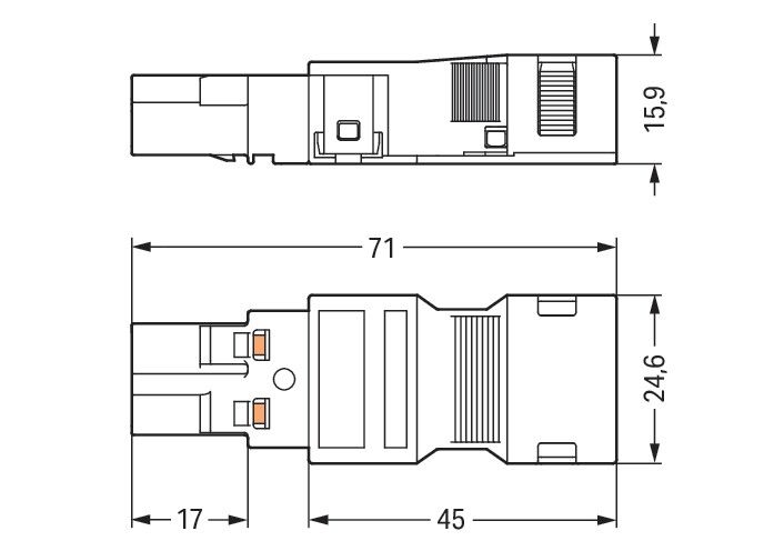 Steck. m. Zugentlastungsg. 770-132/041-000