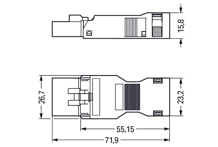 Steck. m. Zugentlastungsg. 890-135 Steck. m. Zugentlastungsg. 890-135