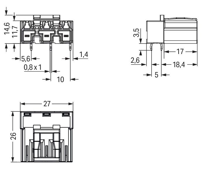 Stecker für Leiterplatten 770-873/011-000