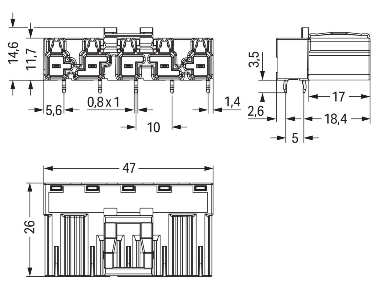 Stecker für Leiterplatten 770-875/011-000/073-