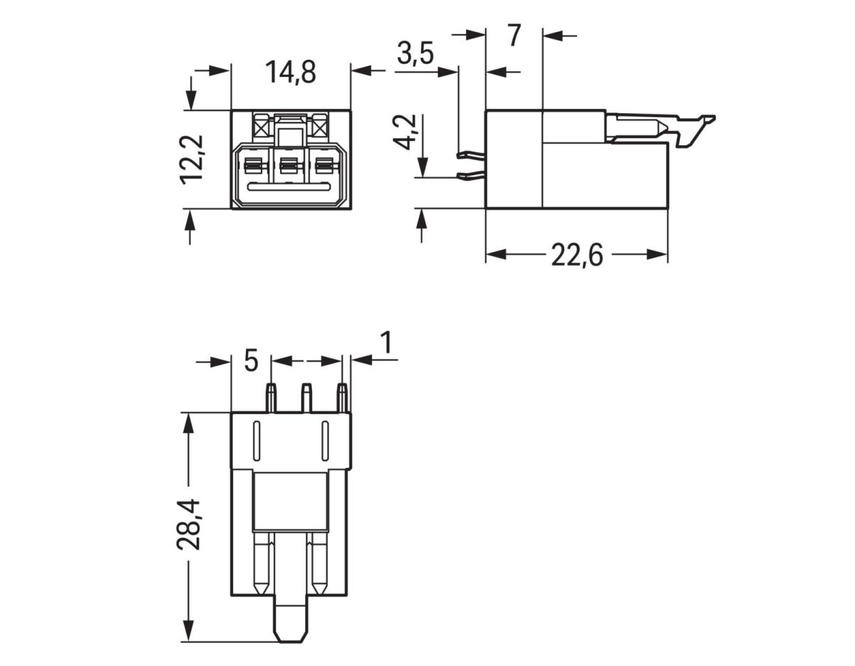 Stecker für Leiterplatten 890-833