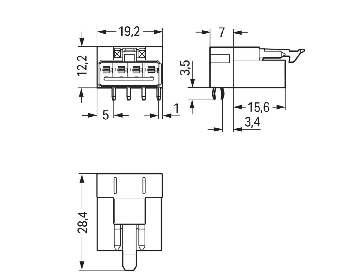 Stecker für Leiterplatten 890-854/011-000