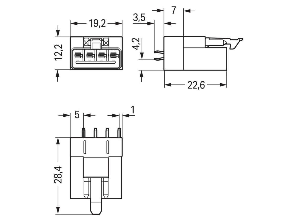 Stecker für Leiterplatten 890-894
