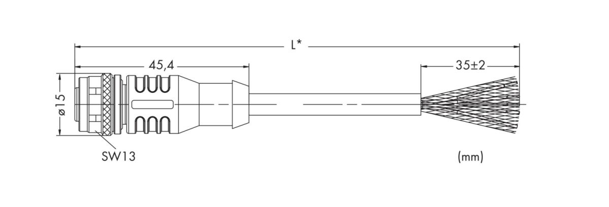 Systembusleitung M12B-Bu. 756-1301/060-100