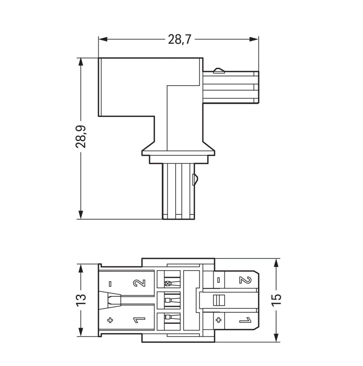 T-Verteiler 2-polig 893-1606