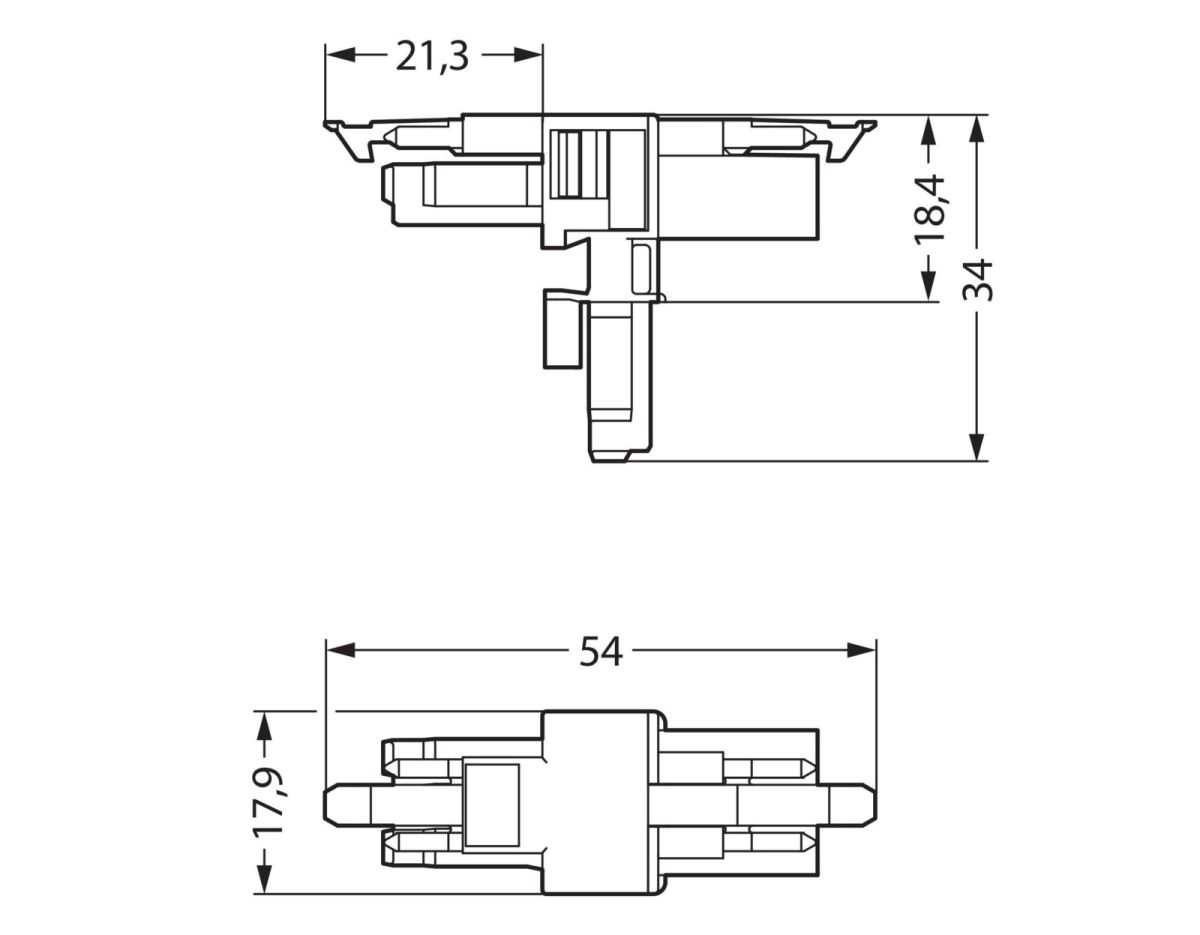 T-Verteiler 3-polig 890-606 T-Verteiler 3-polig 890-606