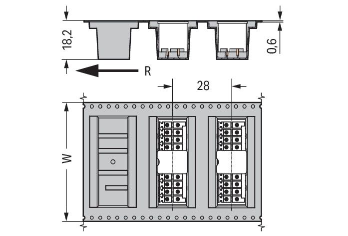 THR-Stiftleiste 2-reihig 713-1410/105-000/997