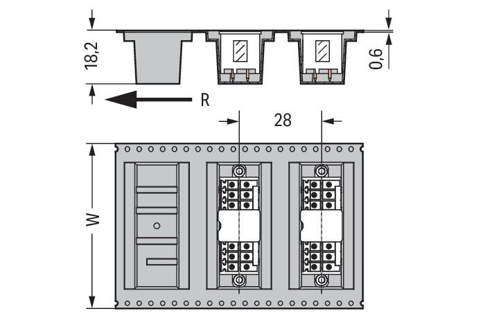 THR-Stiftleiste 2-reihig 713-1411/117-000/997
