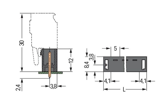 THR-Stiftleiste Lötstift 231-13#4044918936187