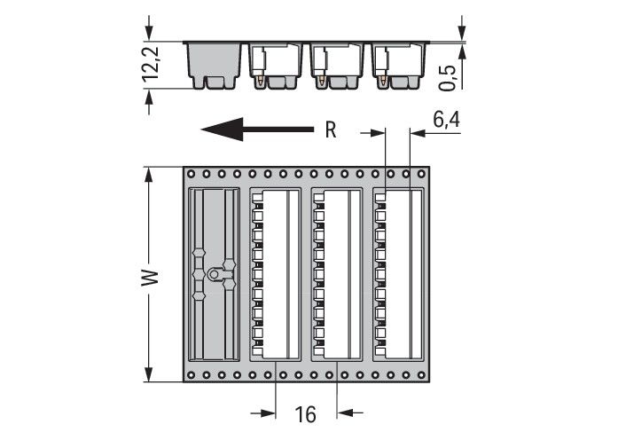 THR-Stiftleiste Lötstift 231-46#4050821042778