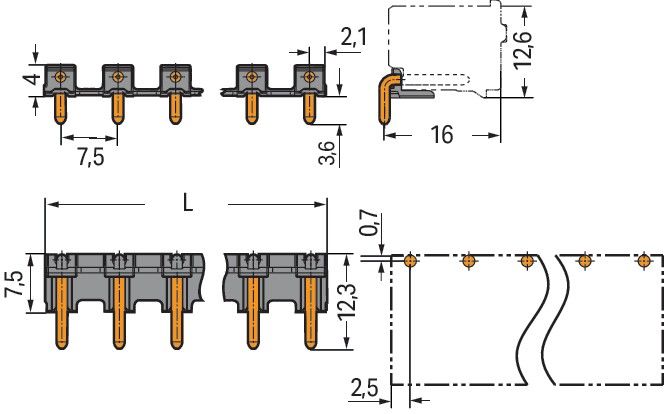 THT-Stiftleiste Lötstift 2092-3722