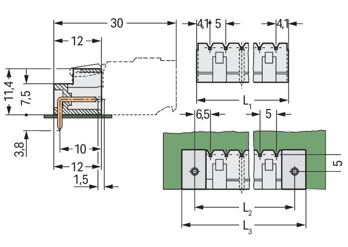 THT-Stiftleiste Lötstift 721-469/001-000