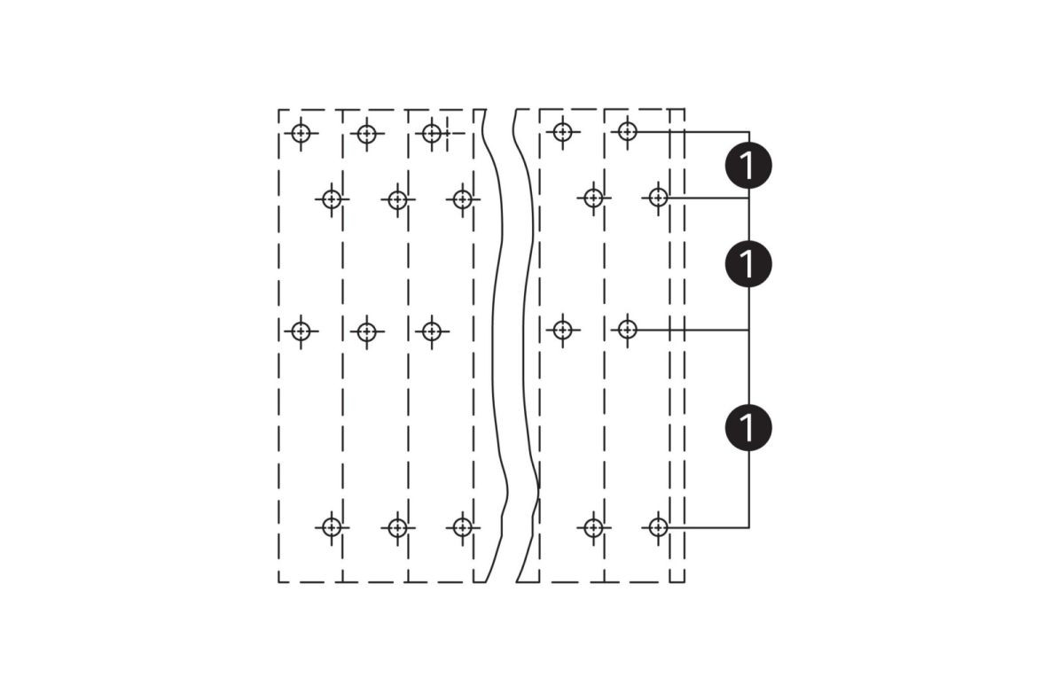 Vierstock-Leiterplattenkl. 738-202