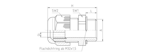 Kabelverschraubung 50.620 PA/4x5