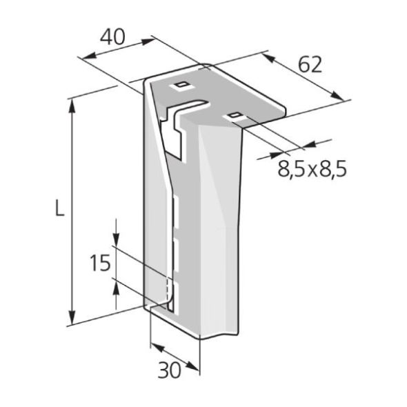 Hängestiel GK HS X14 280 V4A