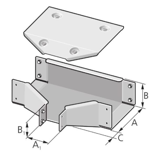 T-Stück TDFR 100100 75 75 S