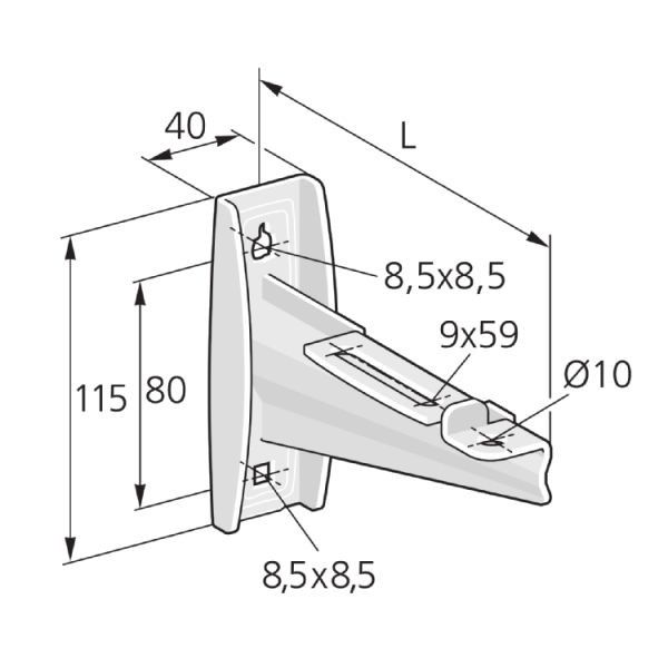 Auslegerkonsole GK K X15 120 V4A Auslegerkonsole GK K X15 120 V4A