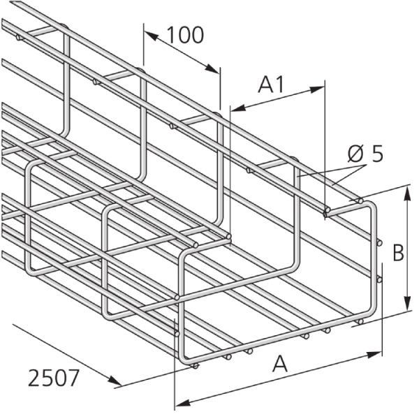 Gitterkanal GKX C 68x70 V4A