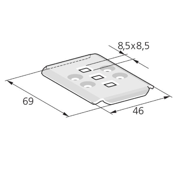 Verbindungslasche GK L X4 V4A