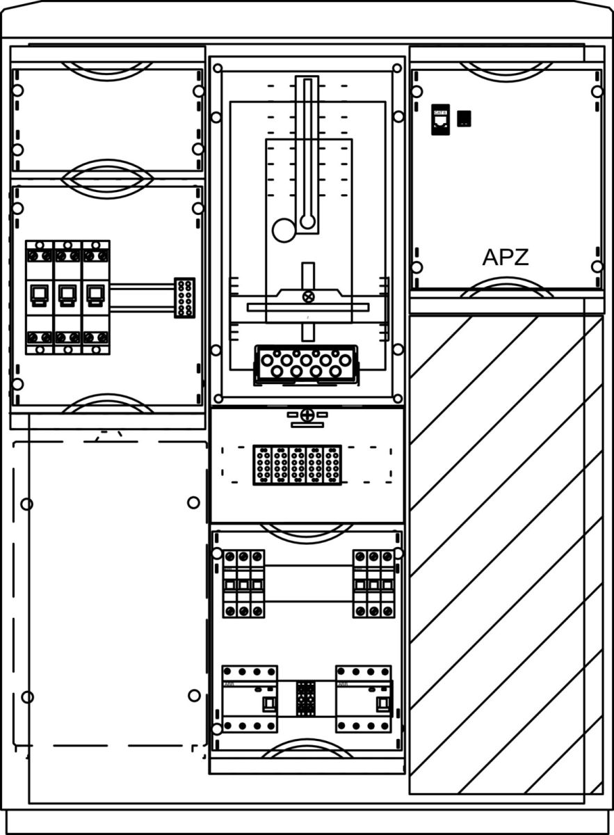 Zähleranschlusssäule ZS811EA.N4.02 Zähleranschlusssäule ZS811EA.N4.02