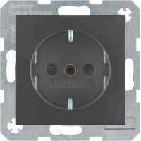 SCHUKO-Steckdose 41231606 anthrazit matt