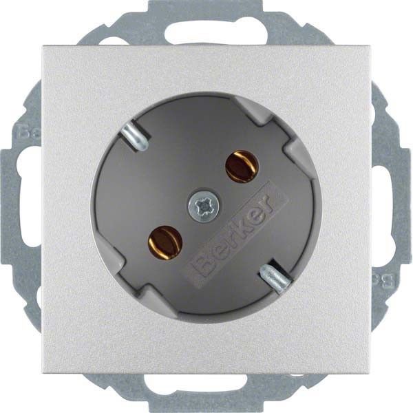 SCHUKO-Steckdose 47271404 alu matt lackiert SCHUKO-Steckdose 47271404 alu matt lackiert