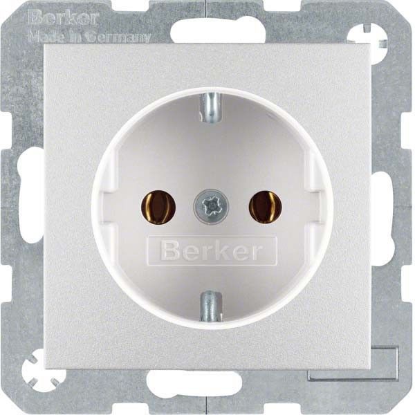 SCHUKO-Steckdose 47431404 alu matt lackiert SCHUKO-Steckdose 47431404 alu matt lackiert