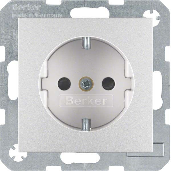 SCHUKO-Steckdose 41231404 alu matt lackiert SCHUKO-Steckdose 41231404 alu matt lackiert