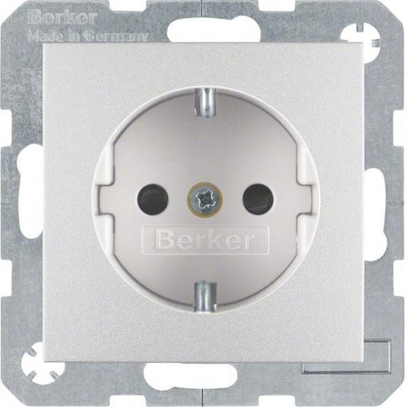 SCHUKO-Steckdose 47231404 alu matt lackiert SCHUKO-Steckdose 47231404 alu matt lackiert