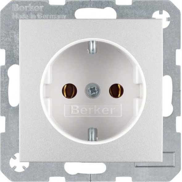 SCHUKO-Steckdose 47431404 alu matt lackiert SCHUKO-Steckdose 47431404 alu matt lackiert