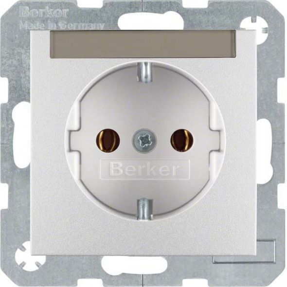 SCHUKO-Steckdose 47501404 alu matt lackiert SCHUKO-Steckdose 47501404 alu matt lackiert