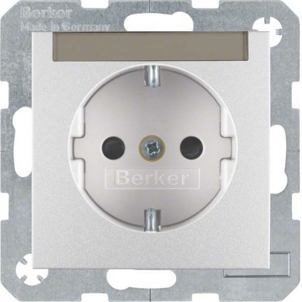 SCHUKO-Steckdose 41491404 alu matt lackiert SCHUKO-Steckdose 41491404 alu matt lackiert