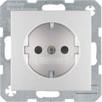 SCHUKO-Steckdose 41231404 alu matt lackiert