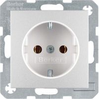 SCHUKO-Steckdose 41431404 alu matt lackiert