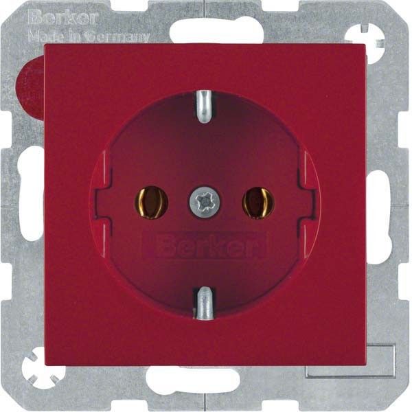 SCHUKO-Steckdose 41438912 rot glänzend SCHUKO-Steckdose 41438912 rot glänzend