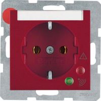 SCHUKO-Steckdose 41088962 rot glänzend