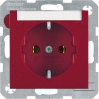 SCHUKO-Steckdose 47508902 rot glänzend
