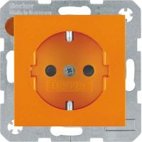 SCHUKO-Steckdose 47238914 orange glänzend