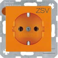 SCHUKO-Steckdose 47438907 orange glänzend Aufdruck ZSV