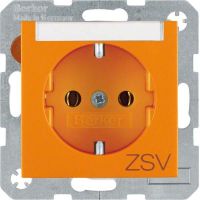 SCHUKO-Steckdose 47501914 orange matt Aufdruck ZSV