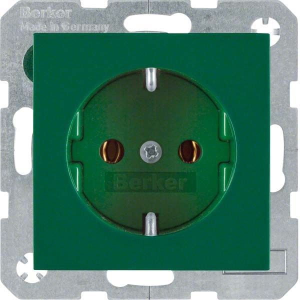 SCHUKO-Steckdose 47438913 grün glänzend