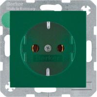 SCHUKO-Steckdose 41438913 grün glänzend