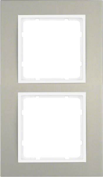 Rahmen 2-fach 10123904 alu polarweiß matt Rahmen 2-fach 10123904 alu polarweiß matt
