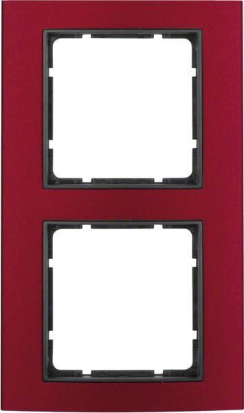 Rahmen 2-fach 10123012 alu rot anthrazit matt Rahmen 2-fach 10123012 alu rot anthrazit matt