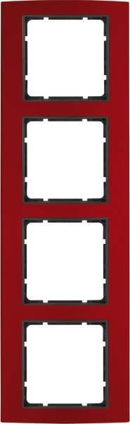 Rahmen 4-fach 10143012 alu rot anthrazit matt Rahmen 4-fach 10143012 alu rot anthrazit matt