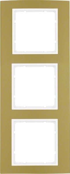 Rahmen 3-fach 10133046 alu gold polarweiß matt Rahmen 3-fach 10133046 alu gold polarweiß matt
