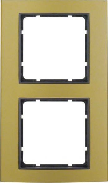 Rahmen 2-fach 10123016 alu gold anthrazit matt Rahmen 2-fach 10123016 alu gold anthrazit matt