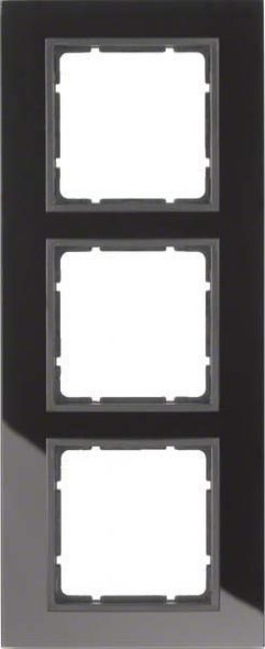 Rahmen 3-fach 10136616 Glas schwarz anthrazit matt