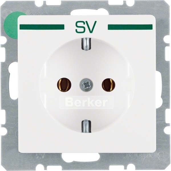 SCHUKO-Steckdose 47436039 polarweiß samt Aufdruck SV SCHUKO-Steckdose 47436039 polarweiß samt Aufdruck SV