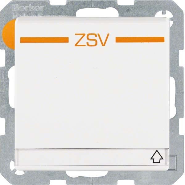 SCHUKO-Steckdose 47526049 polarweiß samt Aufdruck ZSV SCHUKO-Steckdose 47526049 polarweiß samt Aufdruck ZSV